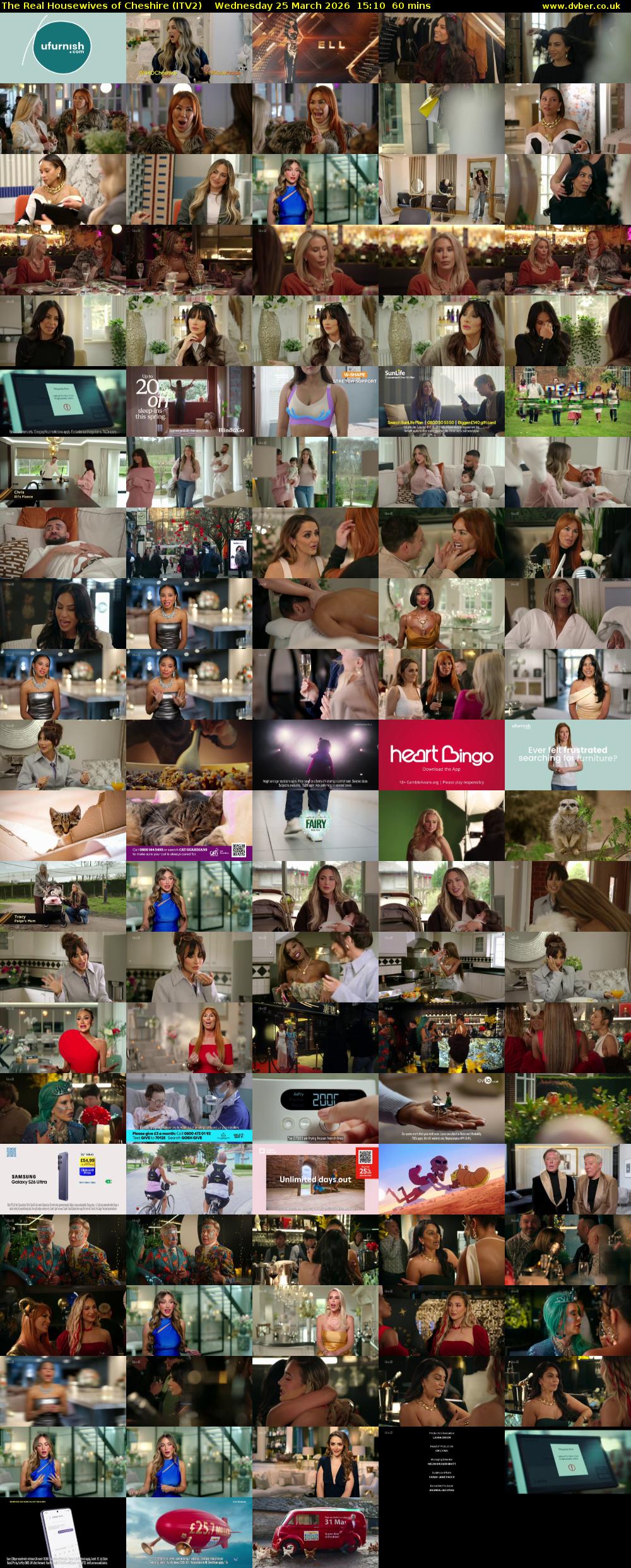 The Real Housewives of Cheshire (ITV2) Wednesday 25 March 2026 15:10 - 16:10