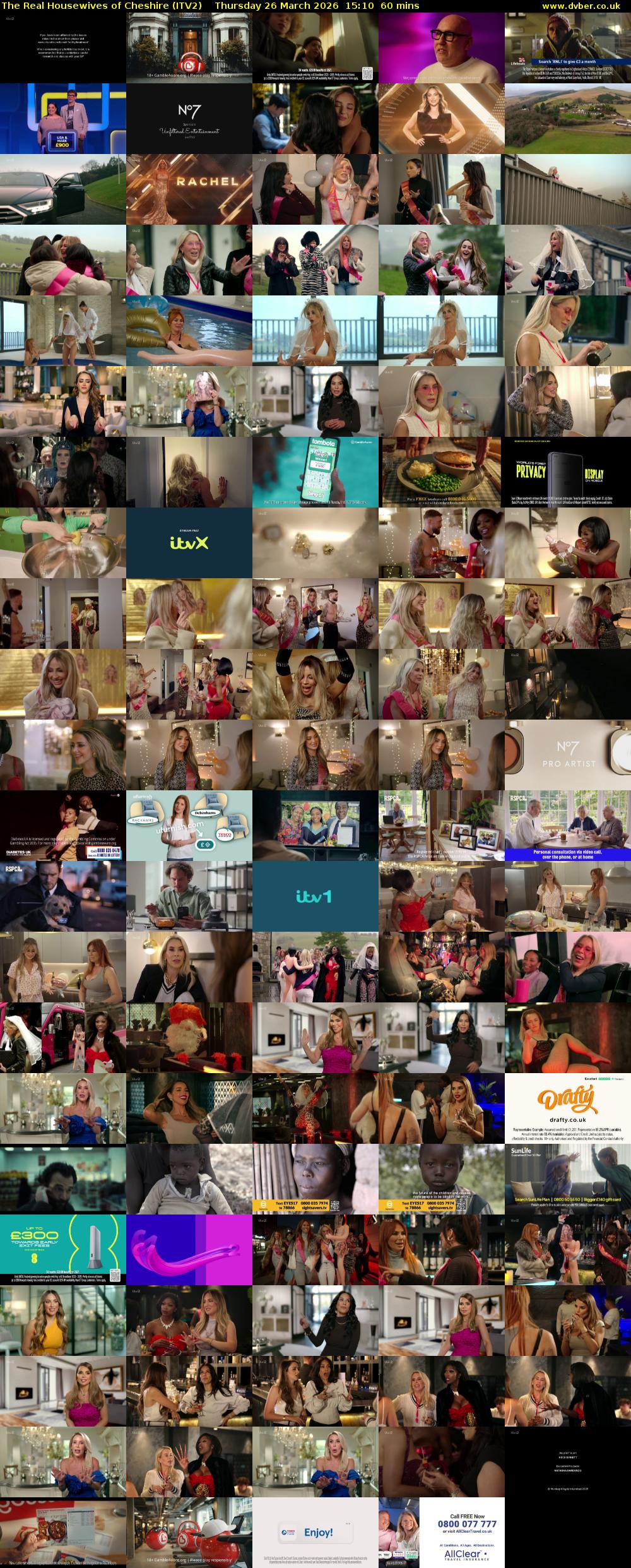 The Real Housewives of Cheshire (ITV2) Thursday 26 March 2026 15:10 - 16:10