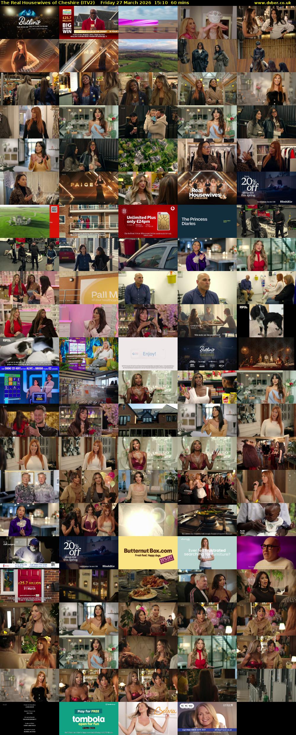 The Real Housewives of Cheshire (ITV2) Friday 27 March 2026 15:10 - 16:10