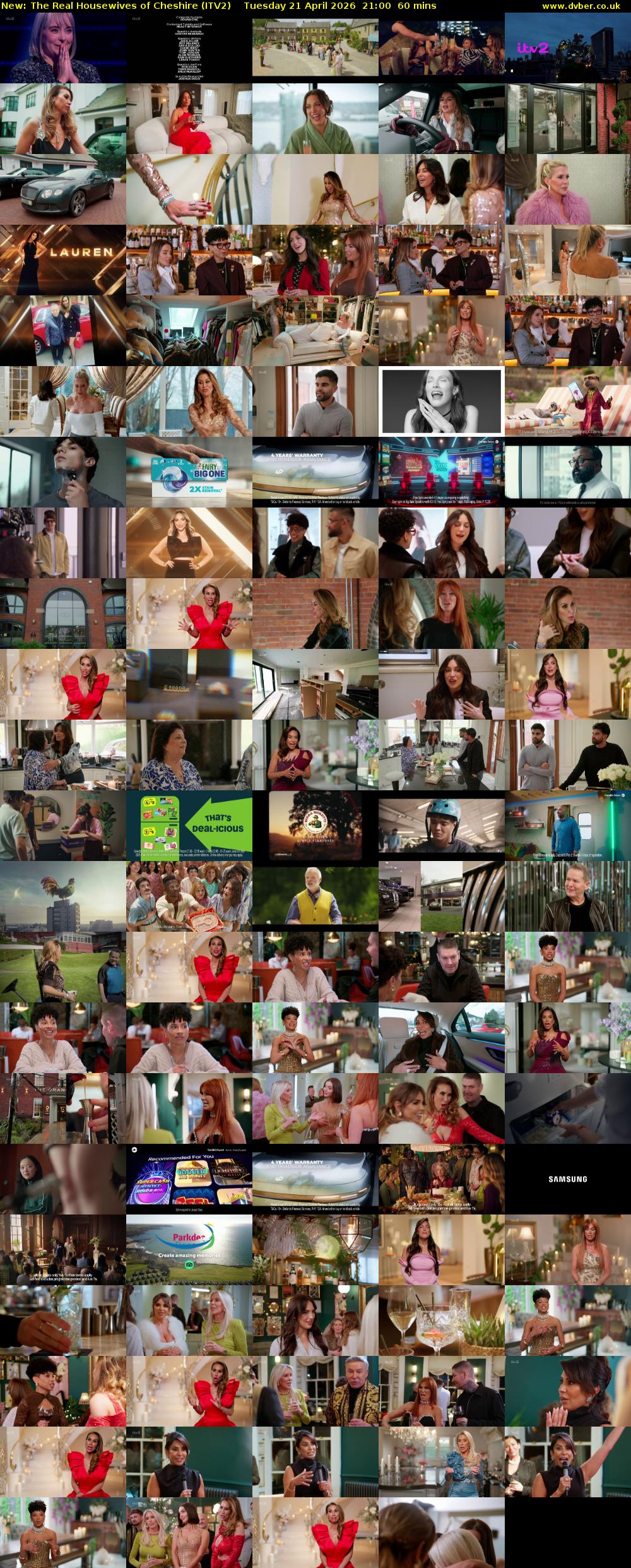 The Real Housewives of Cheshire (ITV2) Tuesday 21 April 2026 21:00 - 22:00
