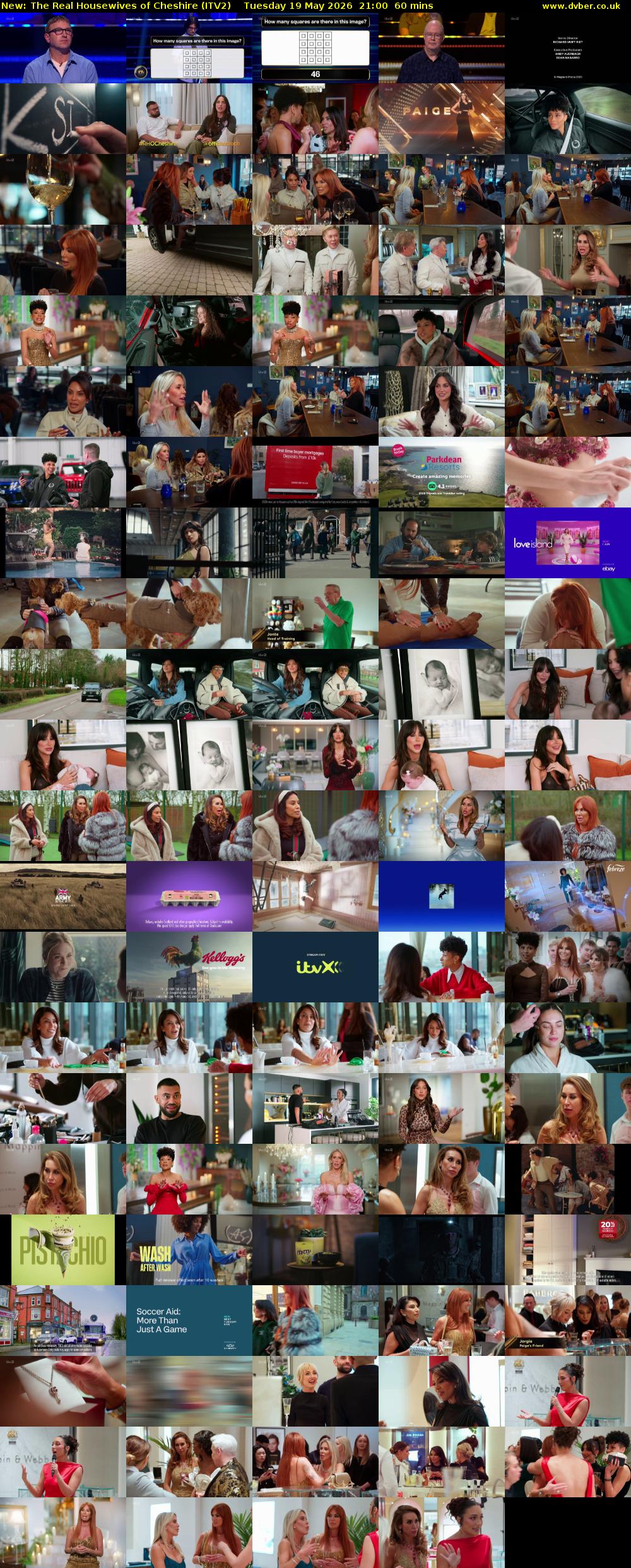 The Real Housewives of Cheshire (ITV2) Tuesday 19 May 2026 21:00 - 22:00