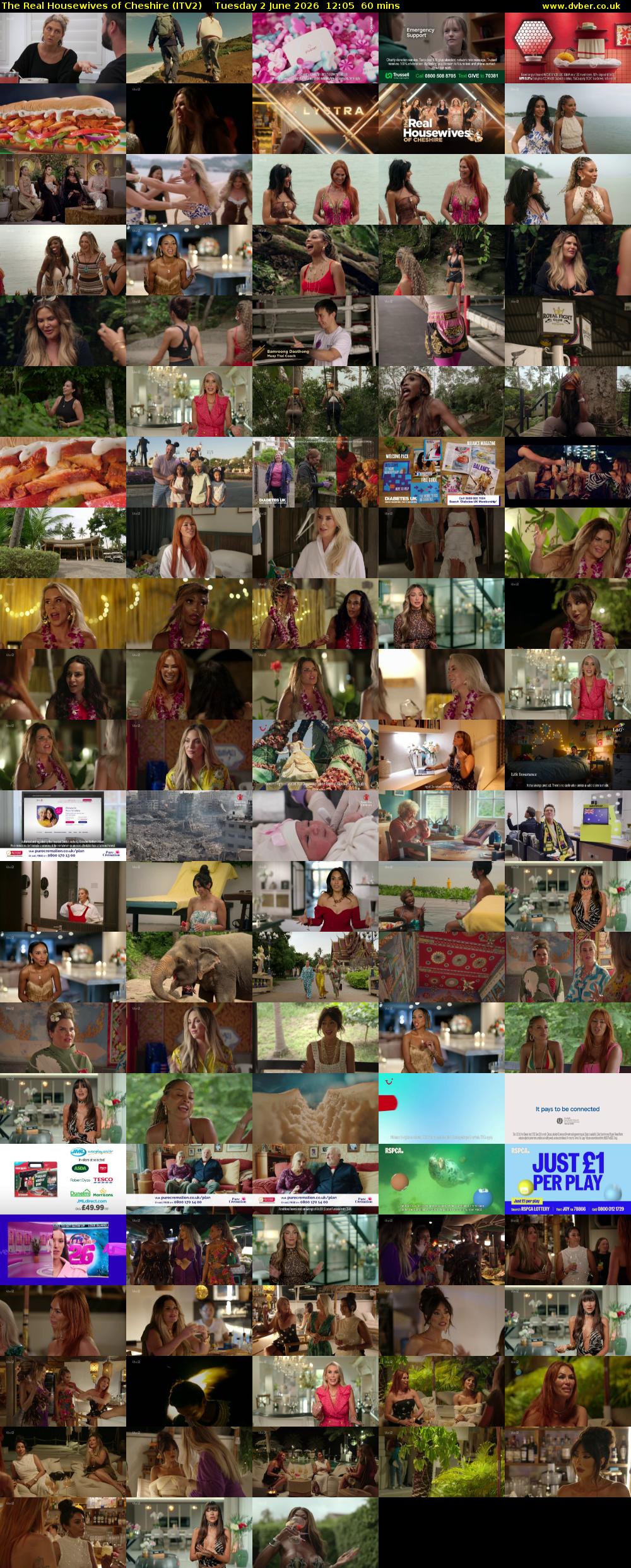 The Real Housewives of Cheshire (ITV2) Tuesday 2 June 2026 12:05 - 13:05