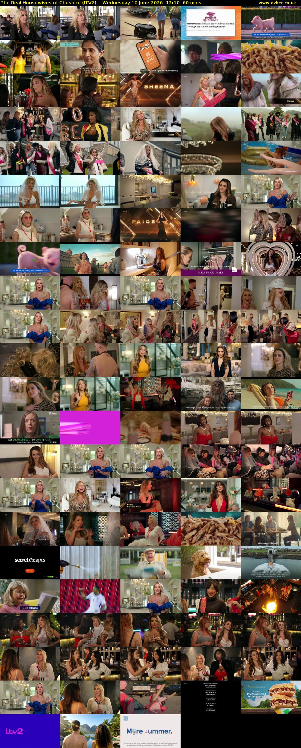 The Real Housewives of Cheshire (ITV2) Wednesday 10 June 2026 12:10 - 13:10