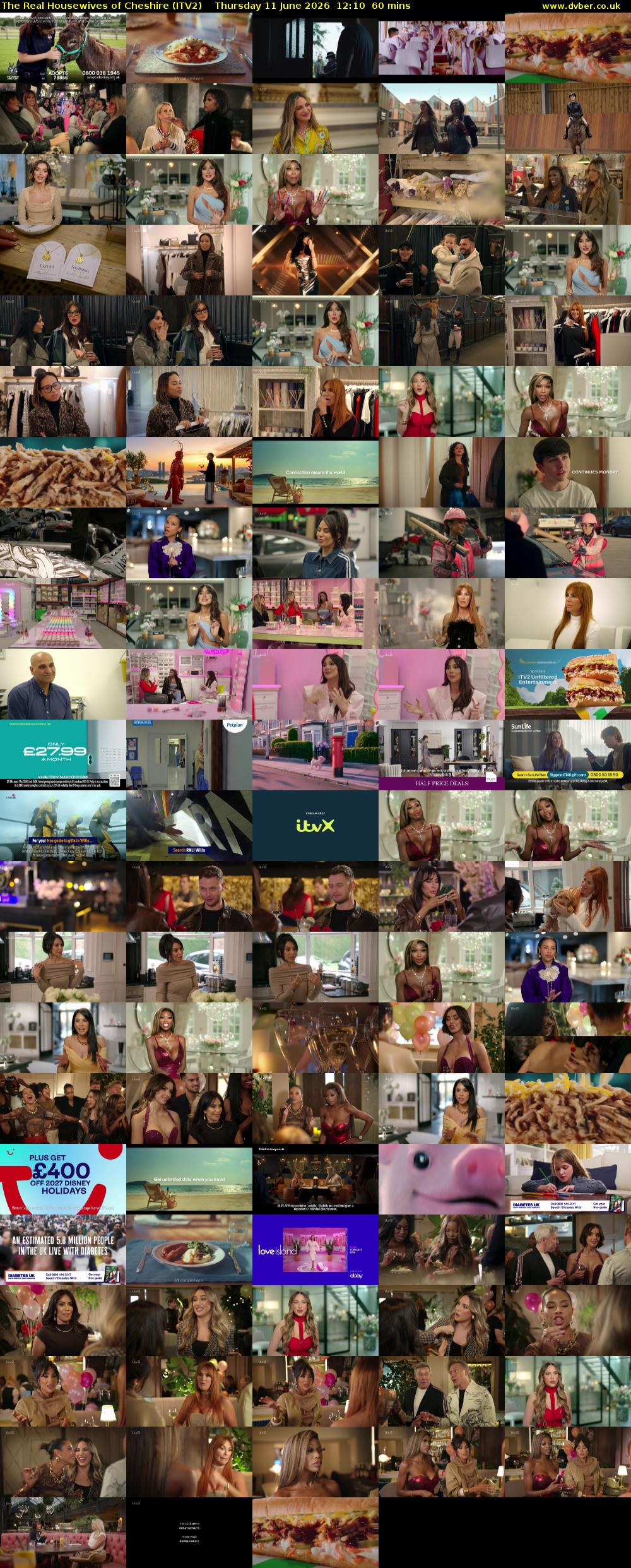 The Real Housewives of Cheshire (ITV2) Thursday 11 June 2026 12:10 - 13:10