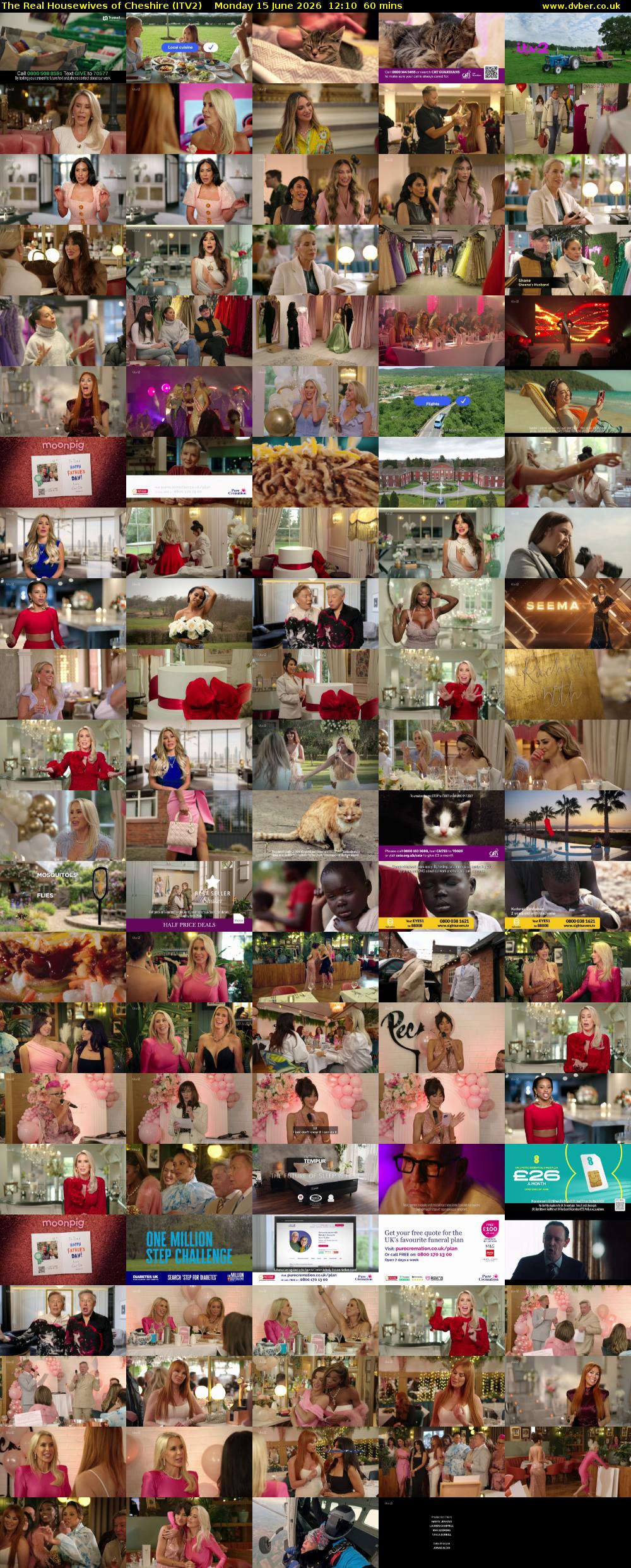 The Real Housewives of Cheshire (ITV2) Monday 15 June 2026 12:10 - 13:10
