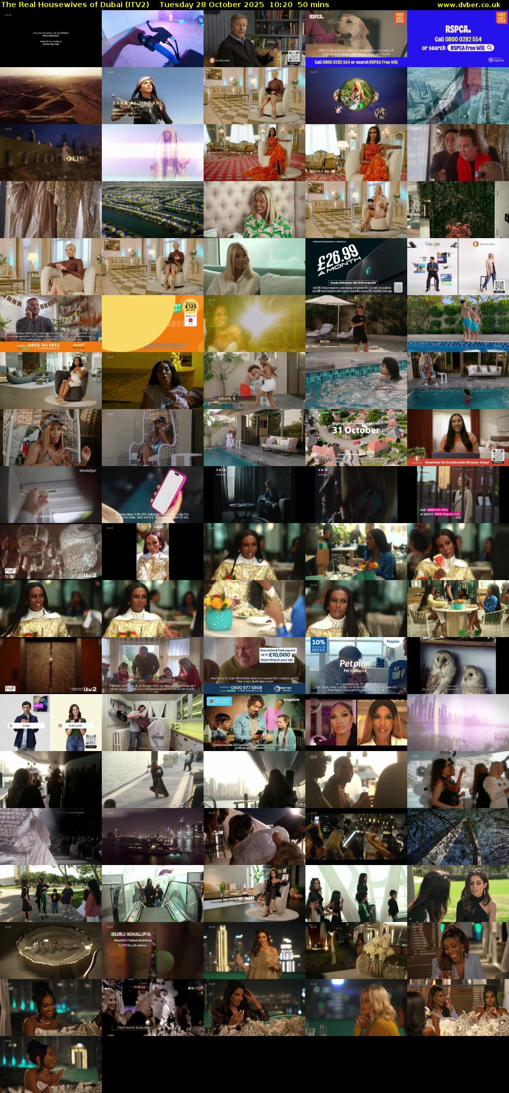 The Real Housewives of Dubai (ITV2) Tuesday 28 October 2025 10:20 - 11:10