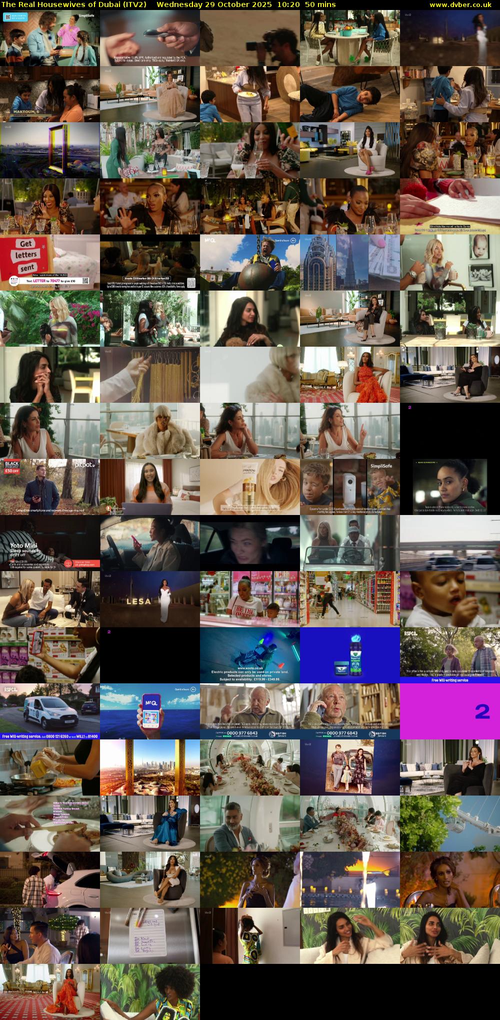 The Real Housewives of Dubai (ITV2) Wednesday 29 October 2025 10:20 - 11:10
