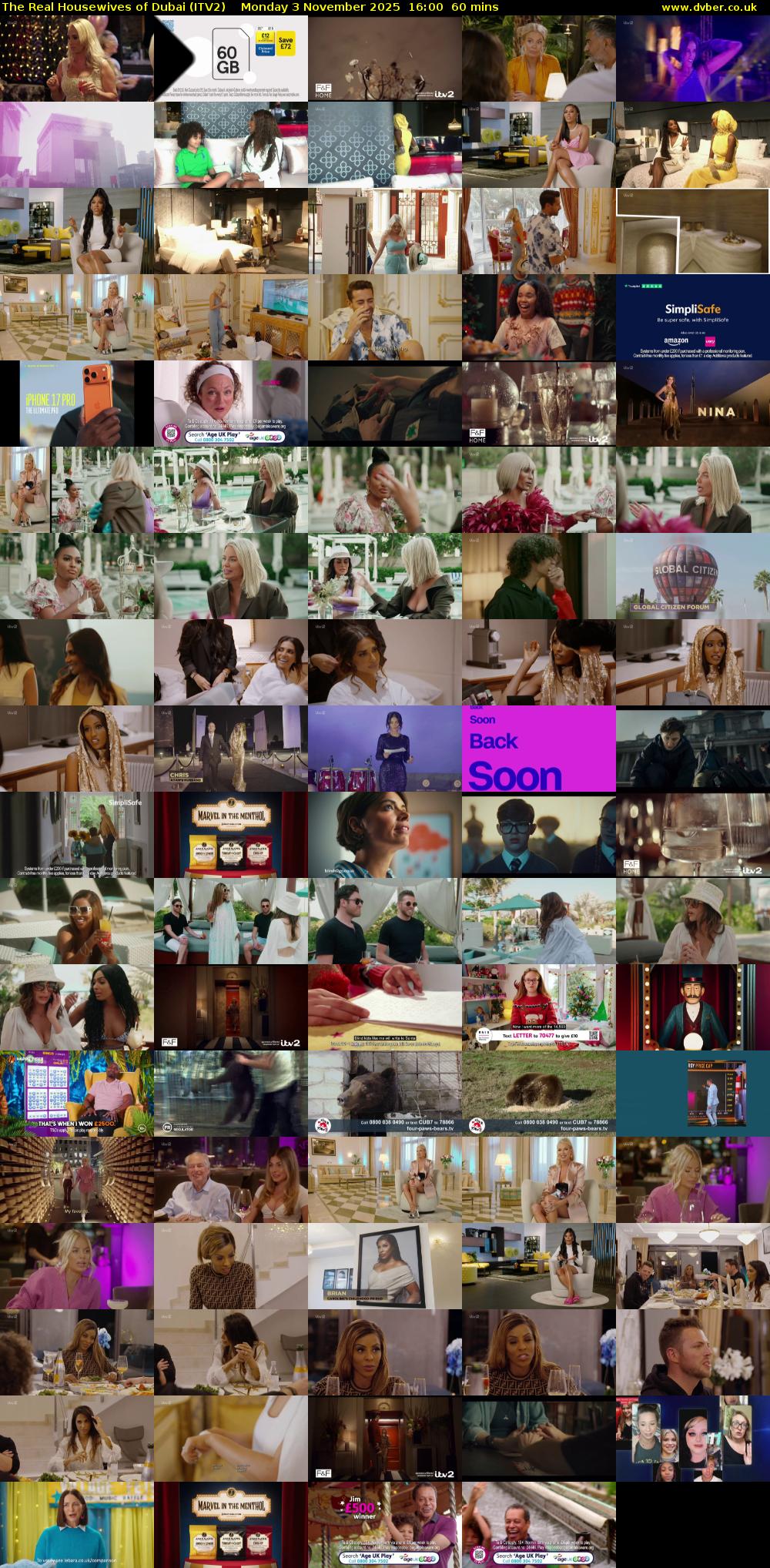 The Real Housewives of Dubai (ITV2) Monday 3 November 2025 16:00 - 17:00