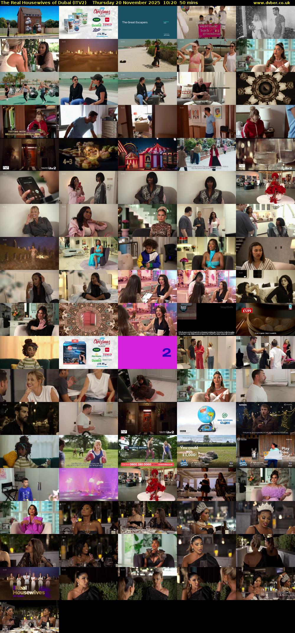 The Real Housewives of Dubai (ITV2) Thursday 20 November 2025 10:20 - 11:10