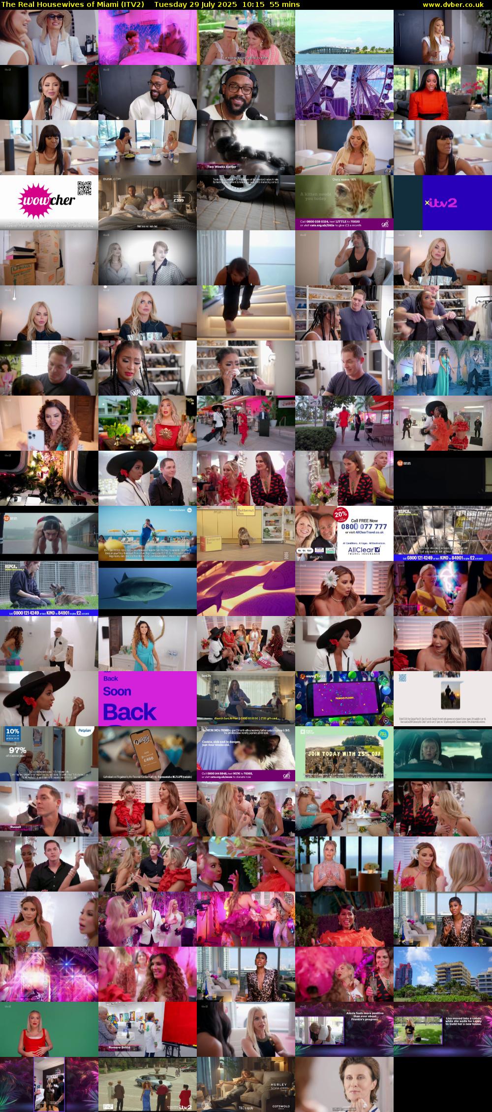 The Real Housewives of Miami (ITV2) Tuesday 29 July 2025 10:15 - 11:10