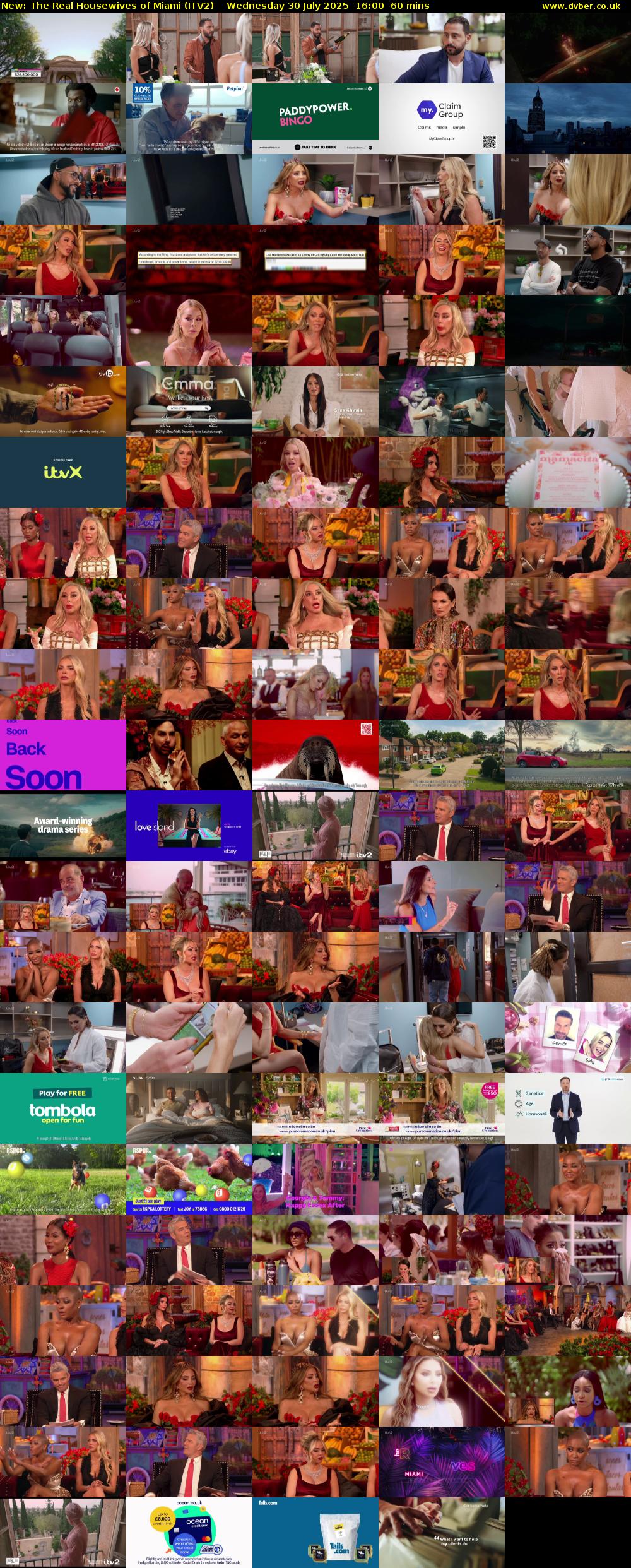 The Real Housewives of Miami (ITV2) Wednesday 30 July 2025 16:00 - 17:00