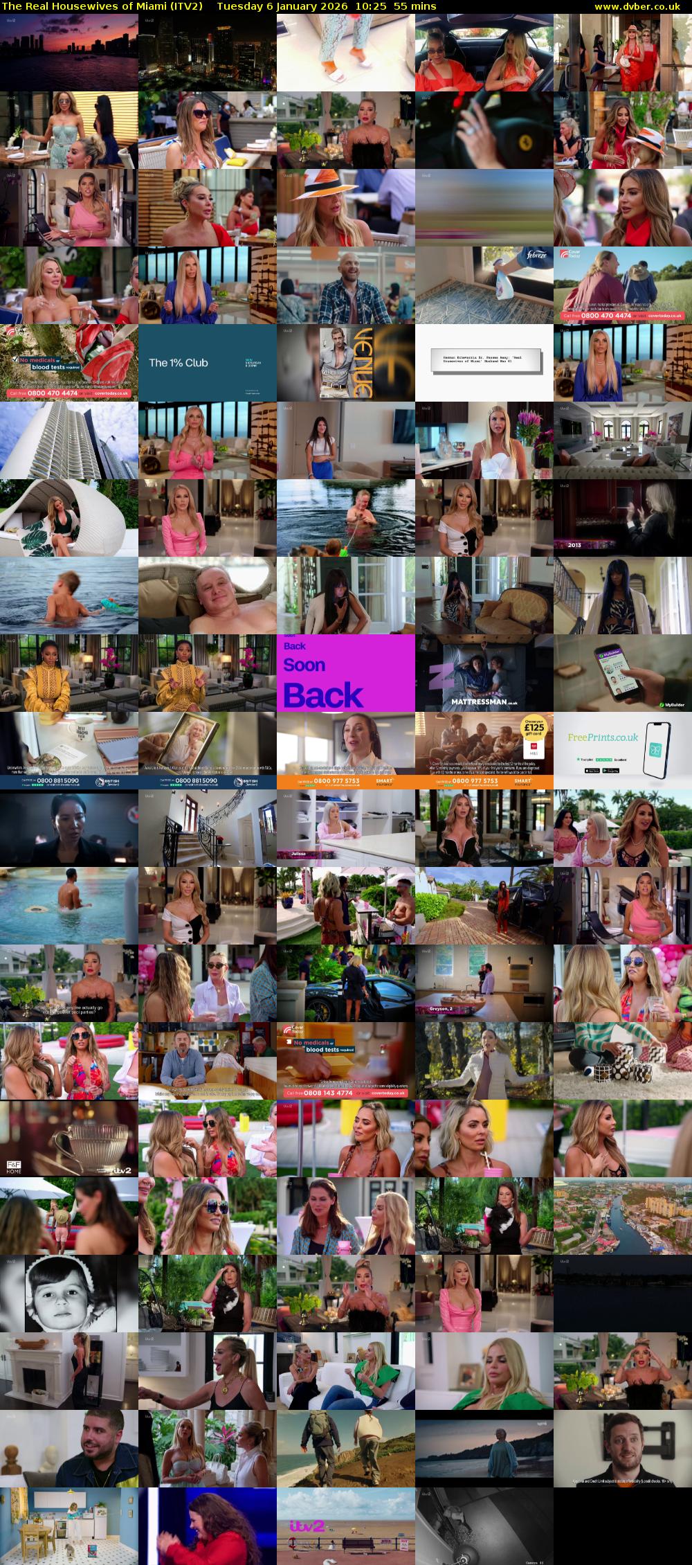 The Real Housewives of Miami (ITV2) Tuesday 6 January 2026 10:25 - 11:20