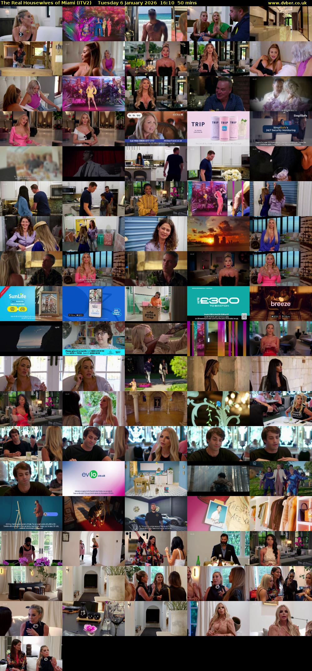 The Real Housewives of Miami (ITV2) Tuesday 6 January 2026 16:10 - 17:00