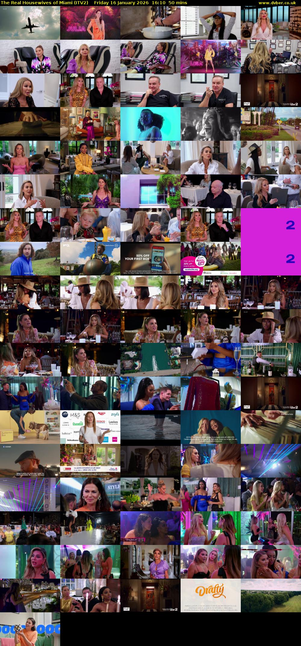 The Real Housewives of Miami (ITV2) Friday 16 January 2026 16:10 - 17:00