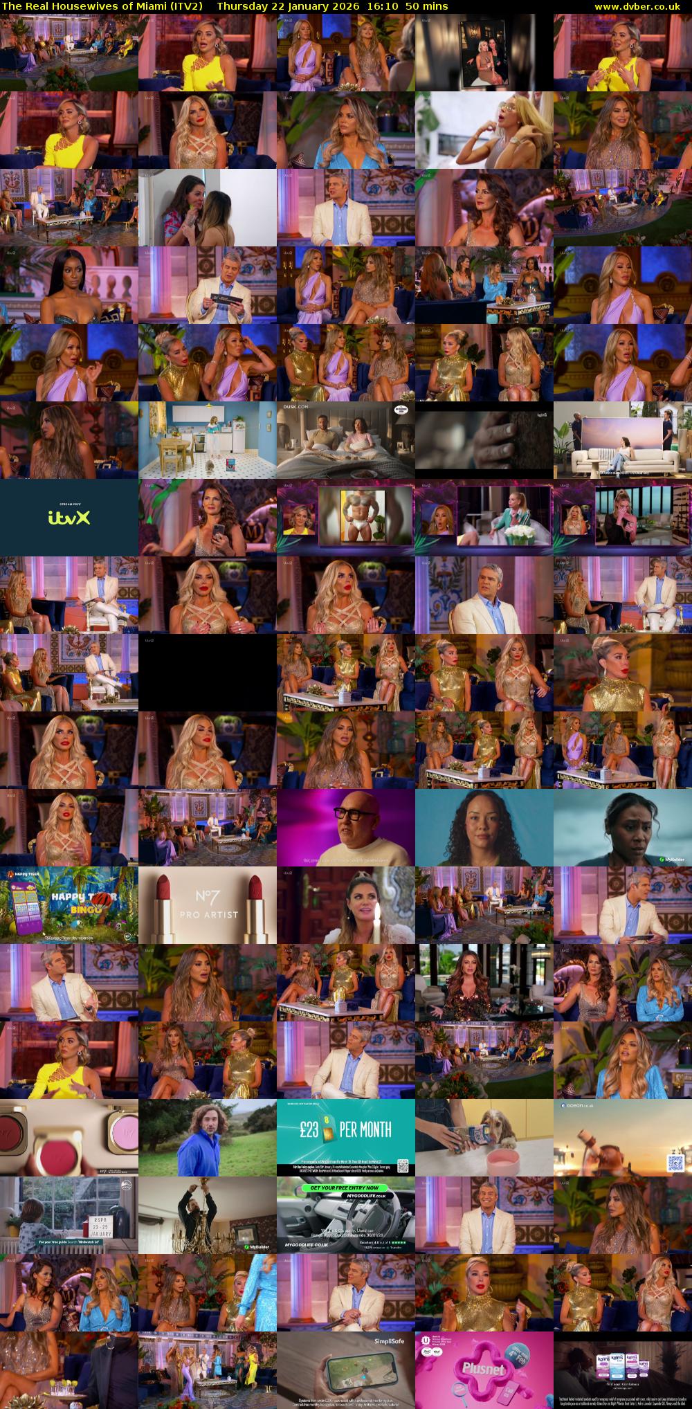 The Real Housewives of Miami (ITV2) Thursday 22 January 2026 16:10 - 17:00