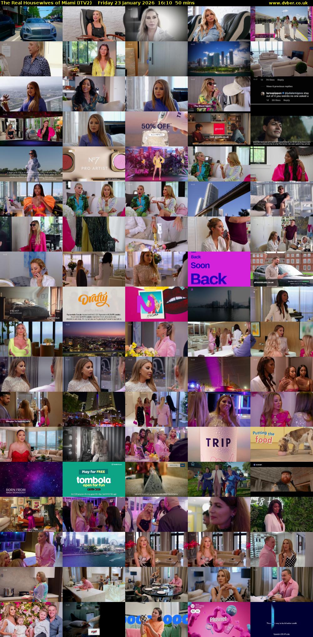 The Real Housewives of Miami (ITV2) Friday 23 January 2026 16:10 - 17:00