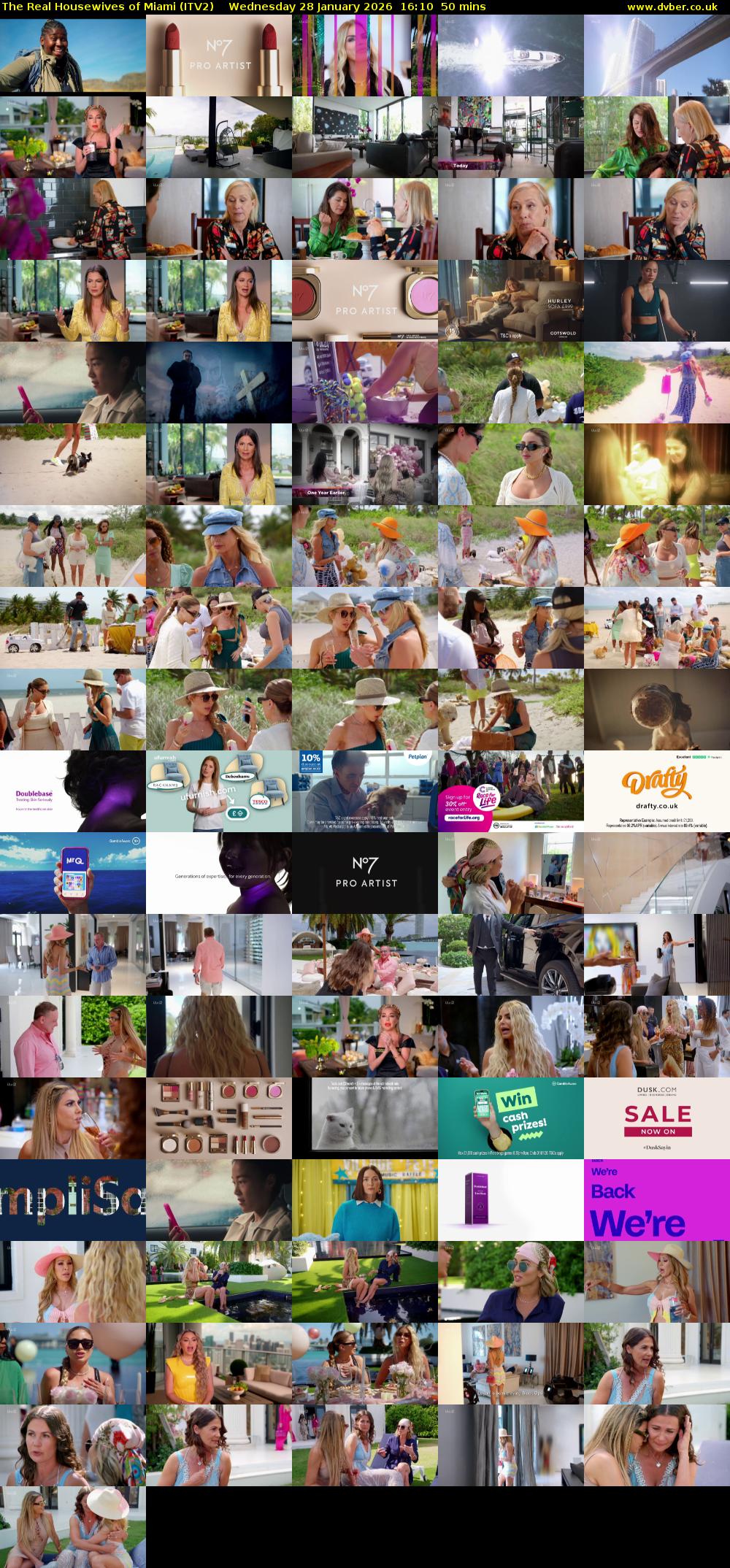 The Real Housewives of Miami (ITV2) Wednesday 28 January 2026 16:10 - 17:00