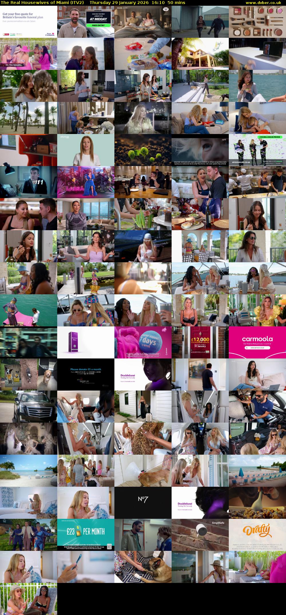 The Real Housewives of Miami (ITV2) Thursday 29 January 2026 16:10 - 17:00