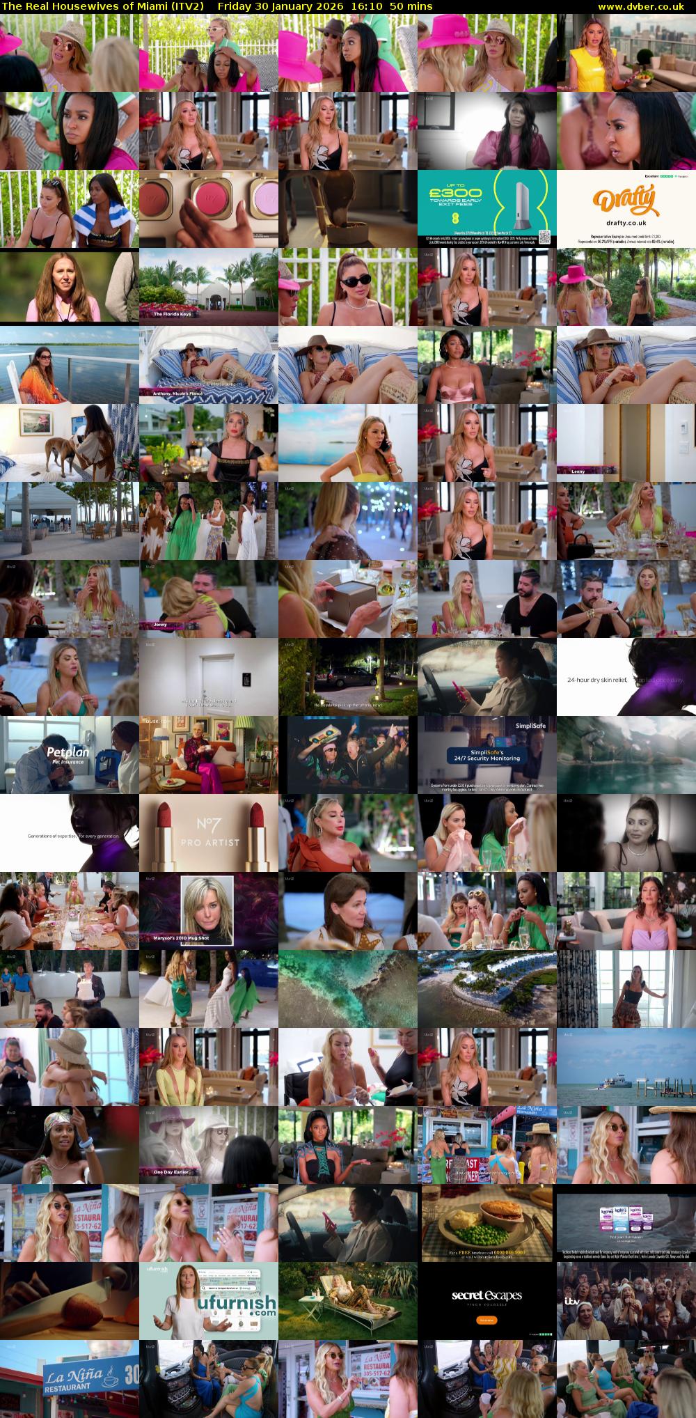 The Real Housewives of Miami (ITV2) Friday 30 January 2026 16:10 - 17:00