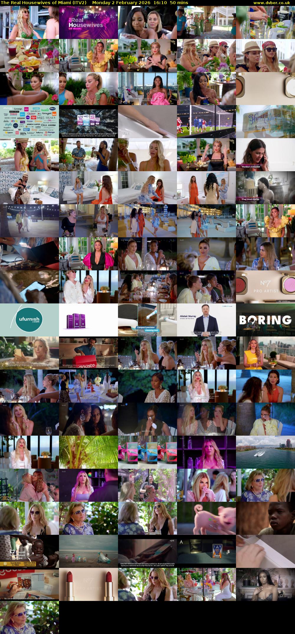 The Real Housewives of Miami (ITV2) Monday 2 February 2026 16:10 - 17:00