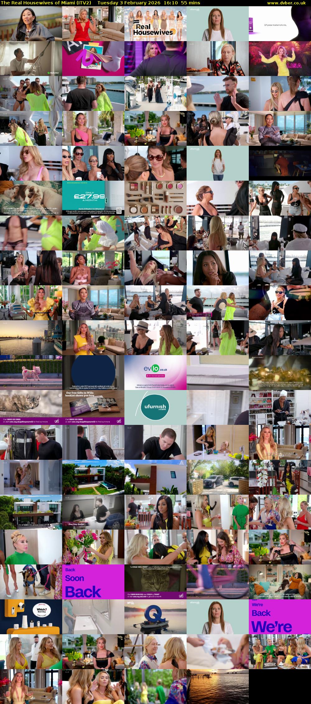 The Real Housewives of Miami (ITV2) Tuesday 3 February 2026 16:10 - 17:05