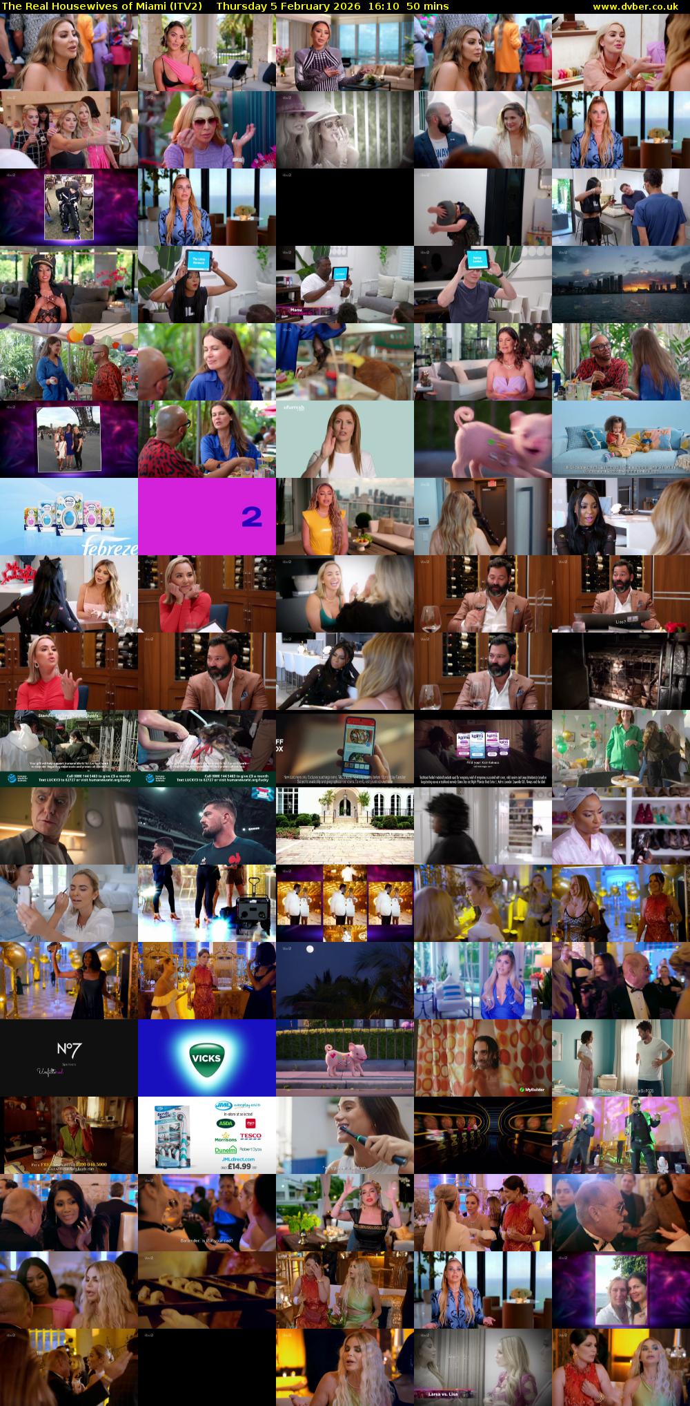 The Real Housewives of Miami (ITV2) Thursday 5 February 2026 16:10 - 17:00