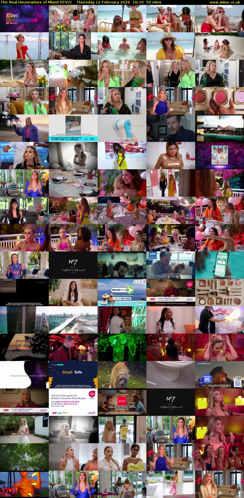 The Real Housewives of Miami (ITV2) Thursday 12 February 2026 16:10 - 17:00