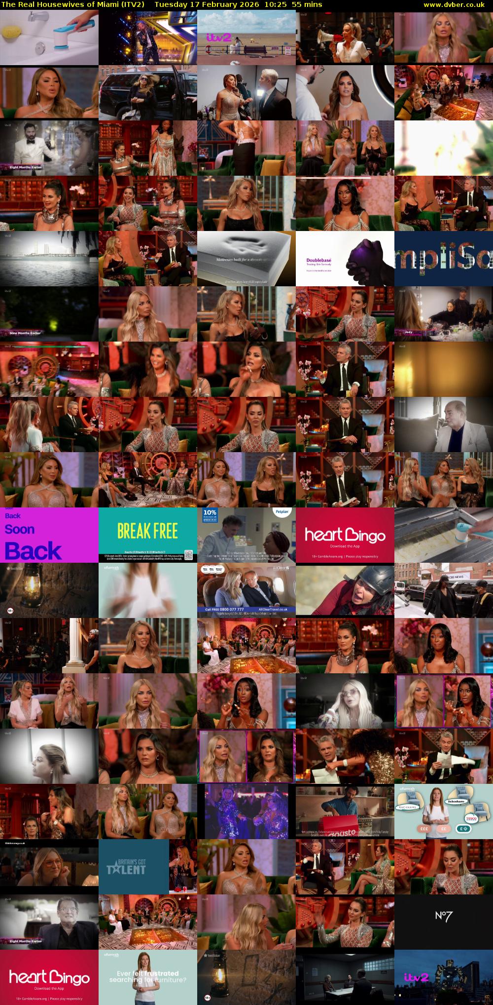 The Real Housewives of Miami (ITV2) Tuesday 17 February 2026 10:25 - 11:20