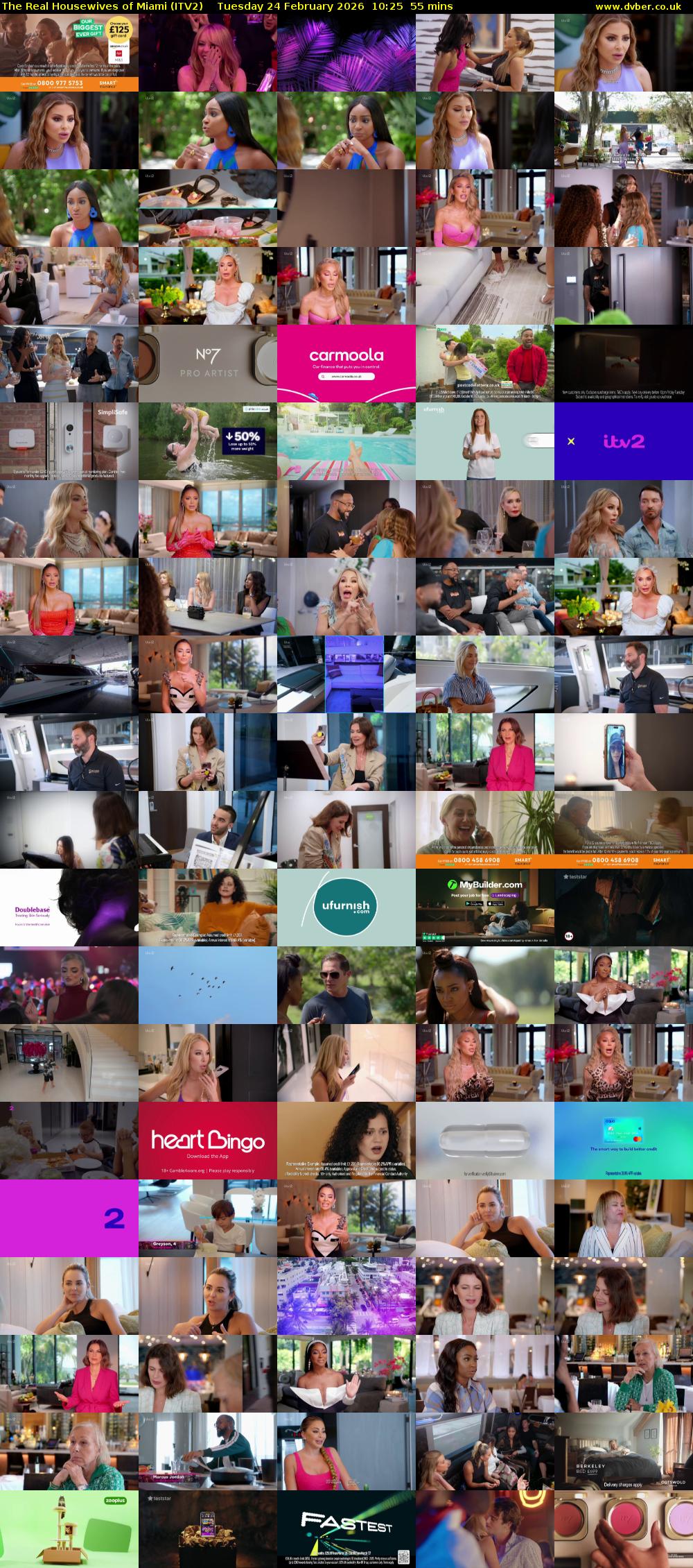 The Real Housewives of Miami (ITV2) Tuesday 24 February 2026 10:25 - 11:20