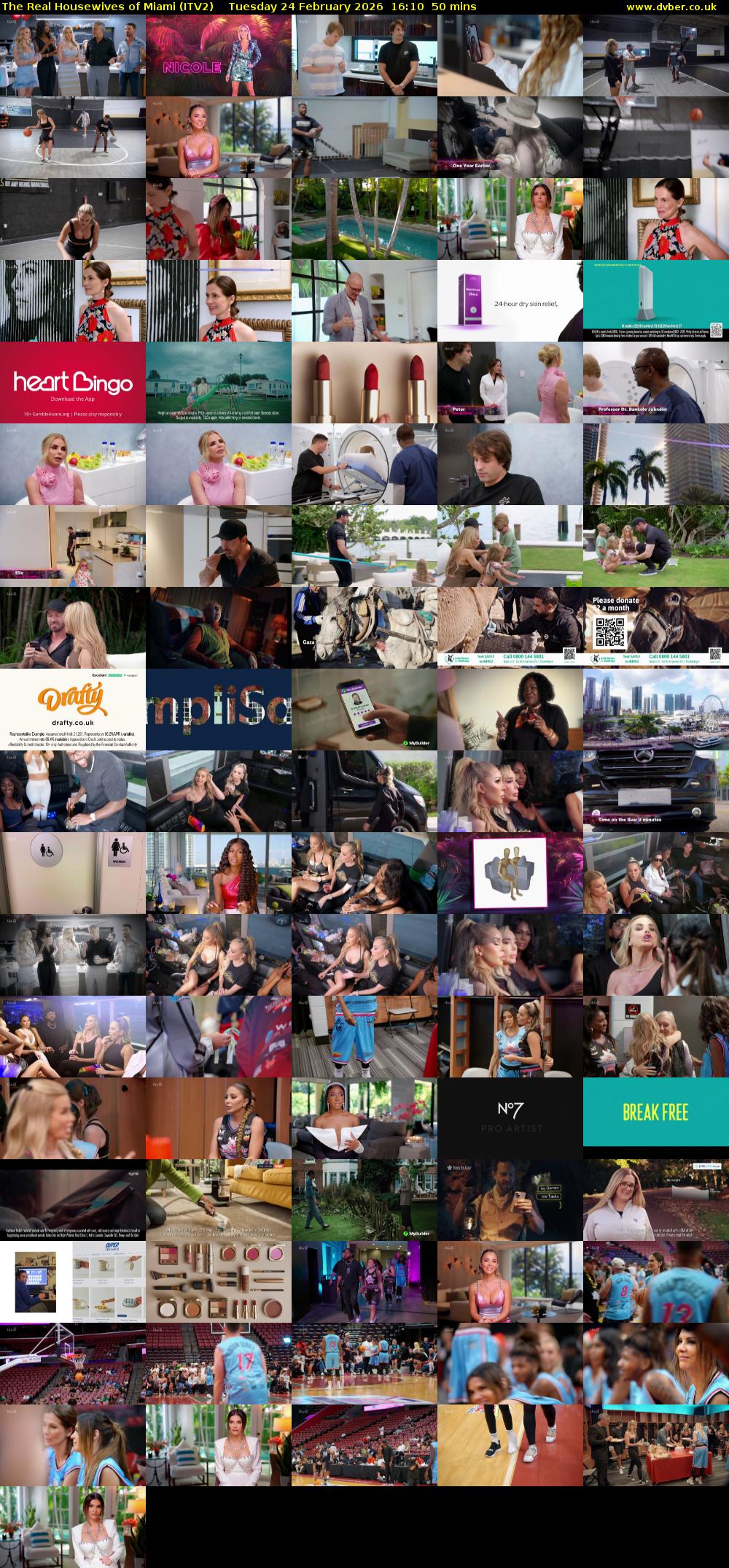 The Real Housewives of Miami (ITV2) Tuesday 24 February 2026 16:10 - 17:00