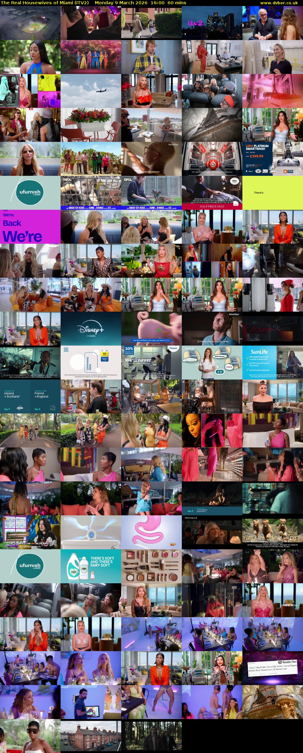 The Real Housewives of Miami (ITV2) Monday 9 March 2026 16:00 - 17:00