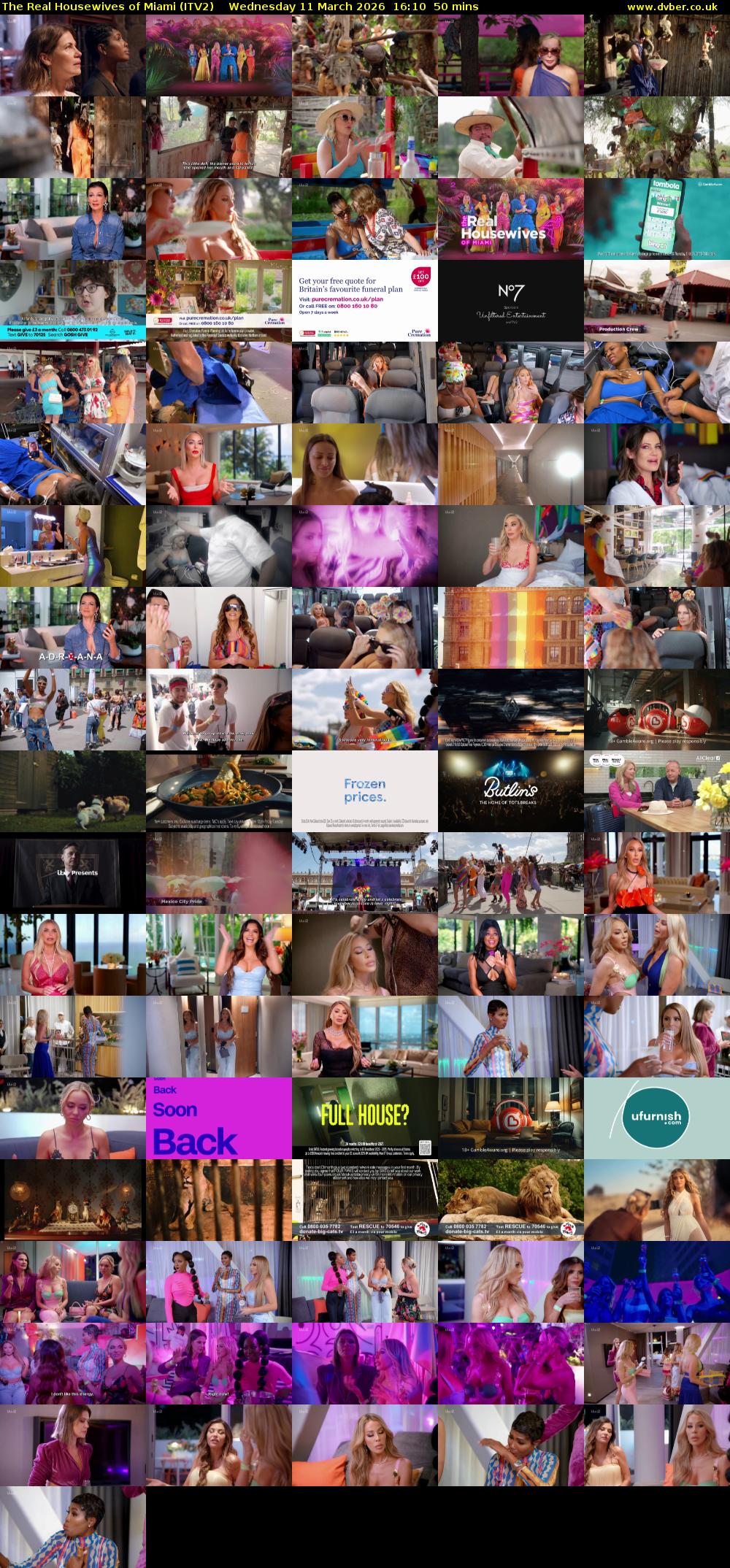 The Real Housewives of Miami (ITV2) Wednesday 11 March 2026 16:10 - 17:00