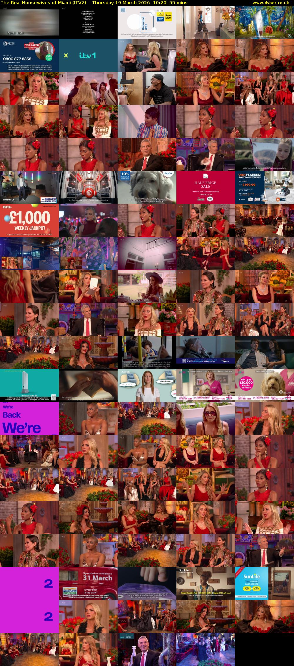 The Real Housewives of Miami (ITV2) Thursday 19 March 2026 10:20 - 11:15