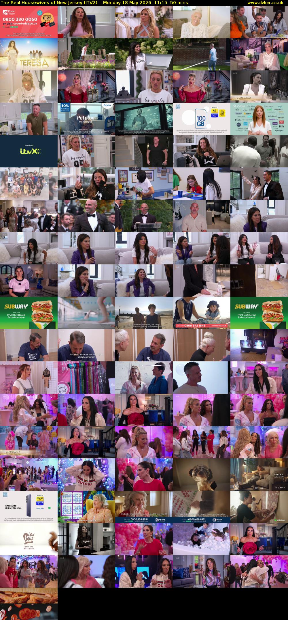 The Real Housewives of New Jersey (ITV2) Monday 18 May 2026 11:15 - 12:05