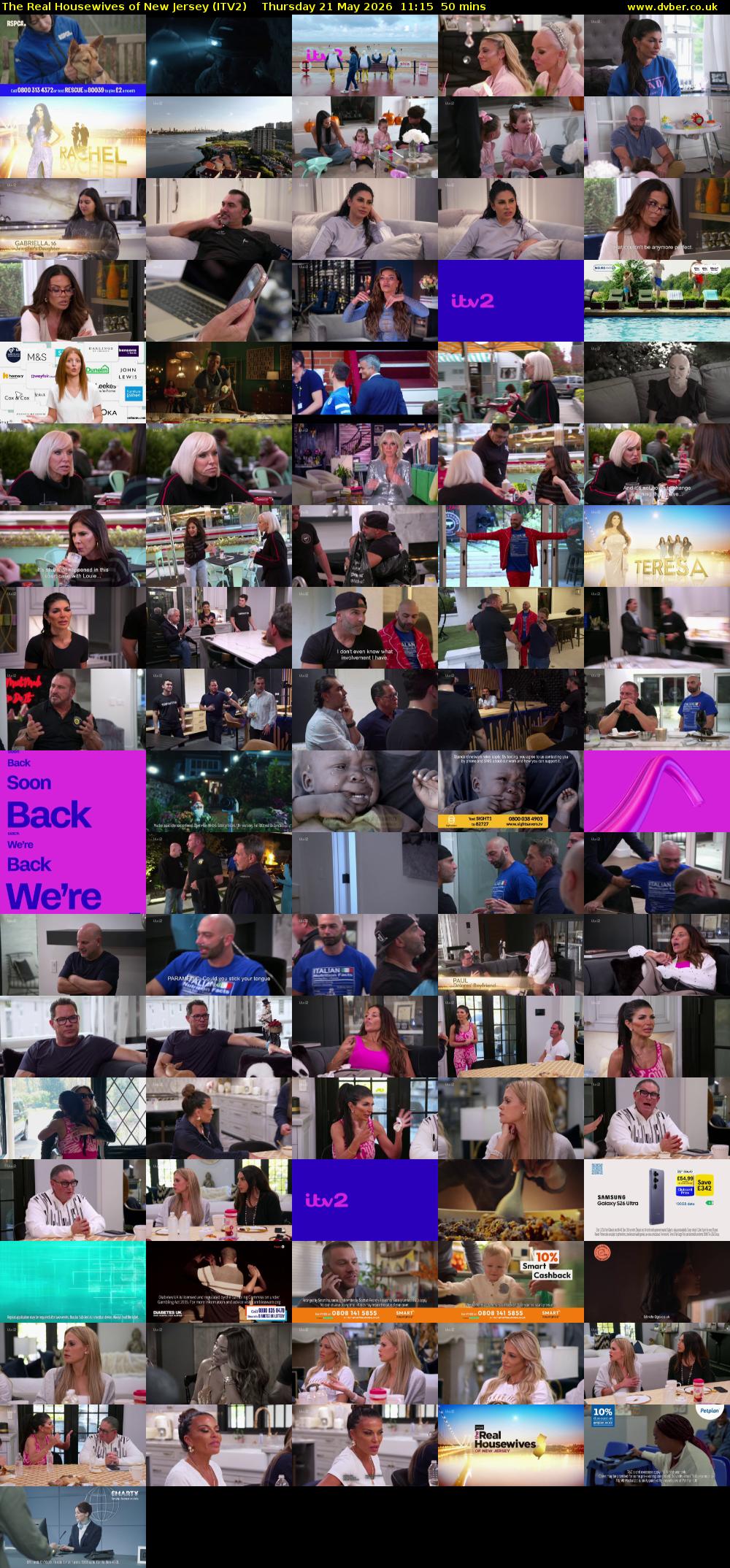 The Real Housewives of New Jersey (ITV2) Thursday 21 May 2026 11:15 - 12:05