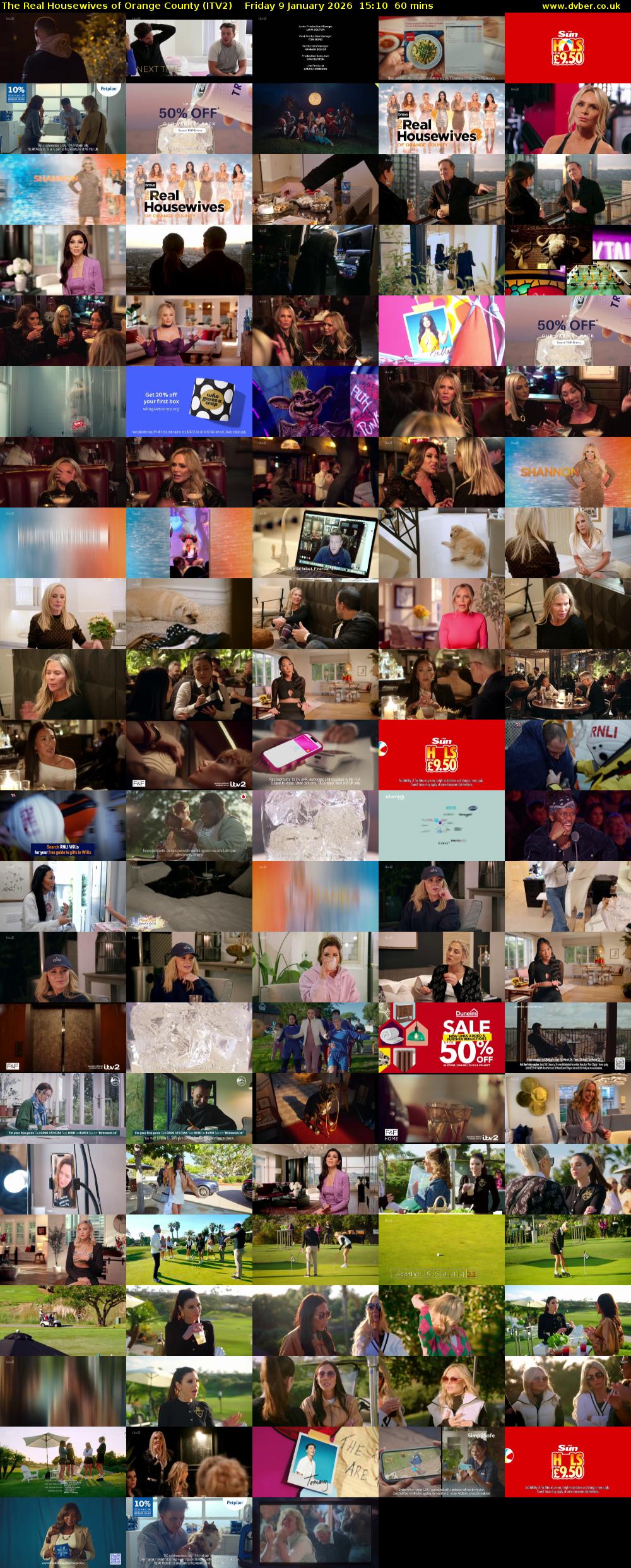 The Real Housewives of Orange County (ITV2) Friday 9 January 2026 15:10 - 16:10