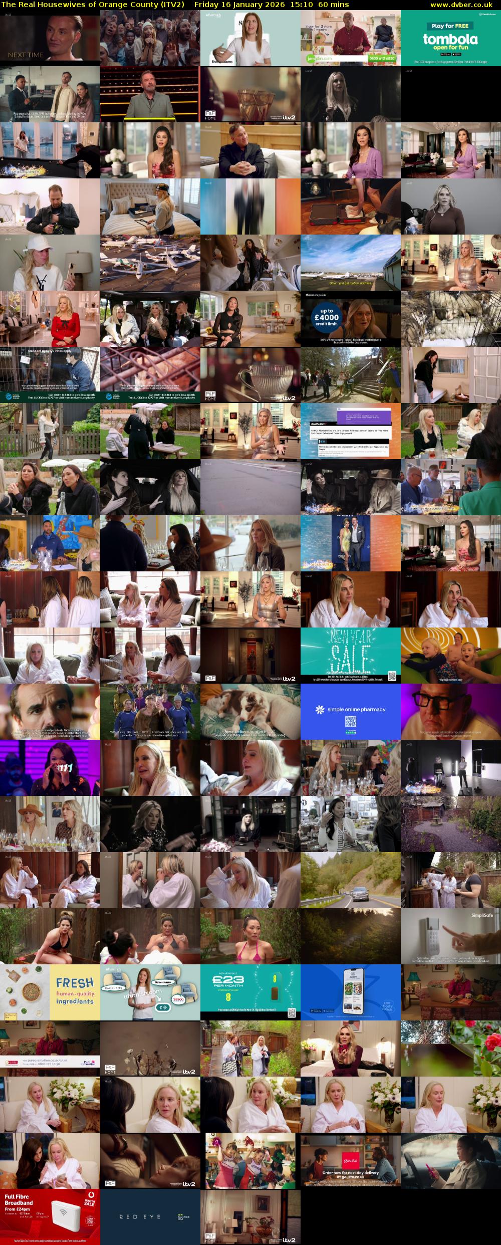 The Real Housewives of Orange County (ITV2) Friday 16 January 2026 15:10 - 16:10