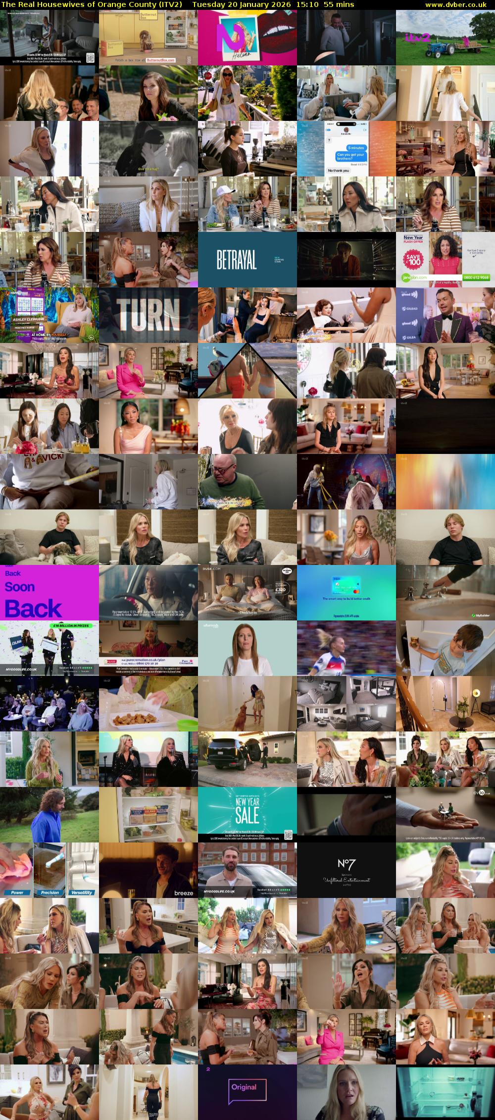 The Real Housewives of Orange County (ITV2) Tuesday 20 January 2026 15:10 - 16:05