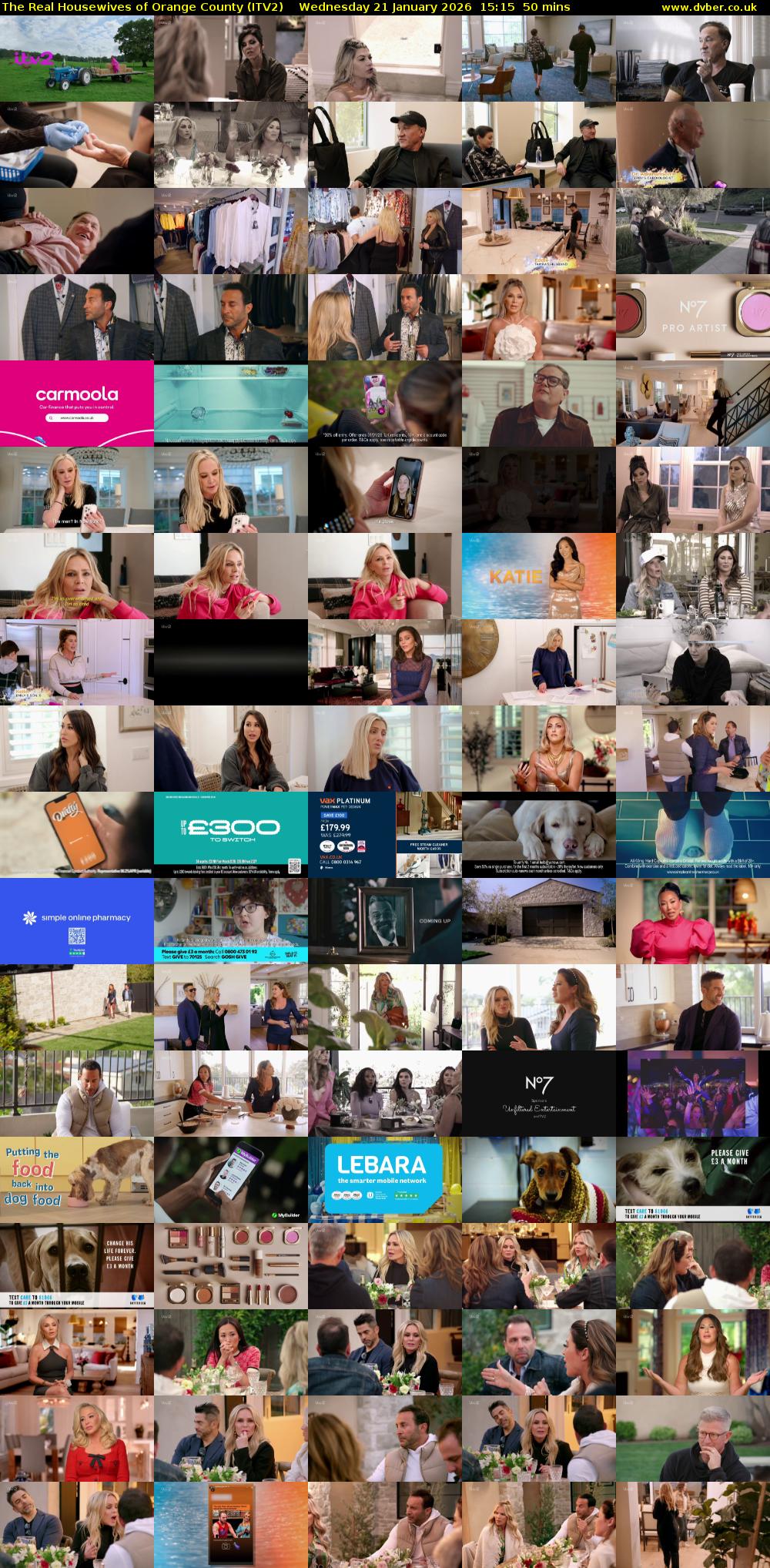 The Real Housewives of Orange County (ITV2) Wednesday 21 January 2026 15:15 - 16:05