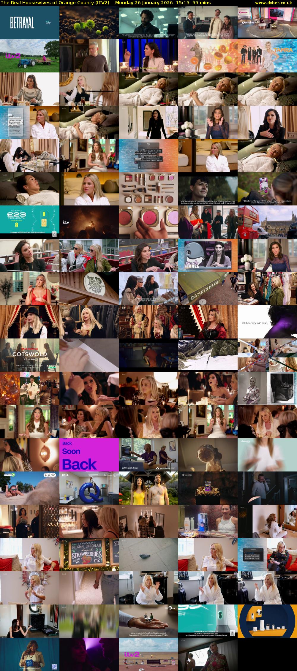 The Real Housewives of Orange County (ITV2) Monday 26 January 2026 15:15 - 16:10