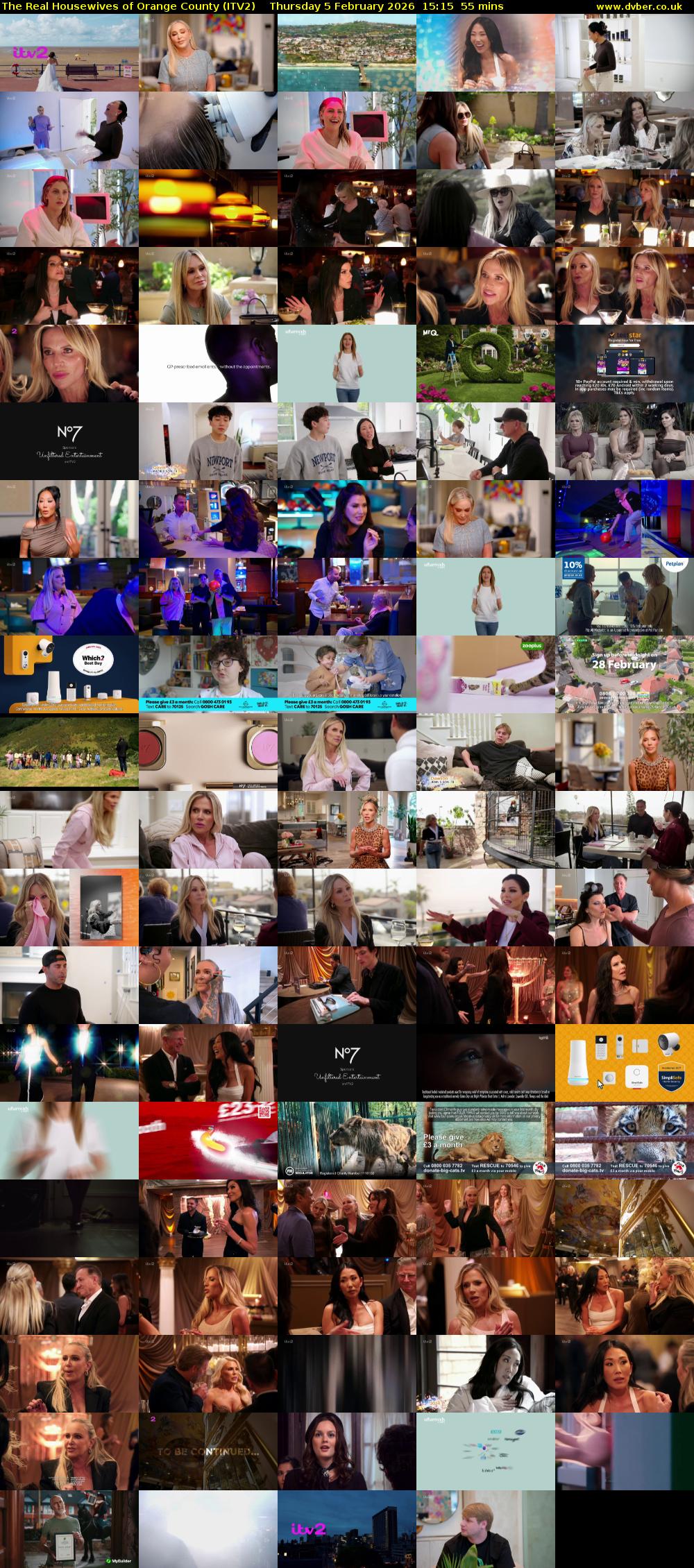 The Real Housewives of Orange County (ITV2) Thursday 5 February 2026 15:15 - 16:10