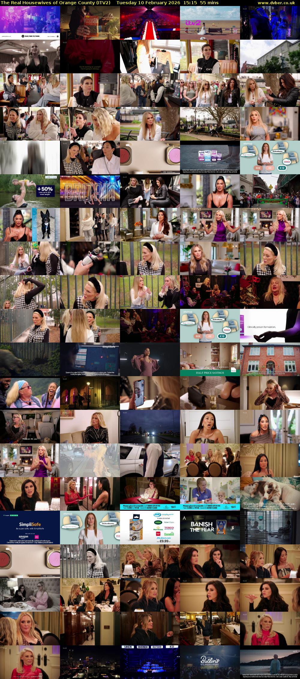 The Real Housewives of Orange County (ITV2) Tuesday 10 February 2026 15:15 - 16:10