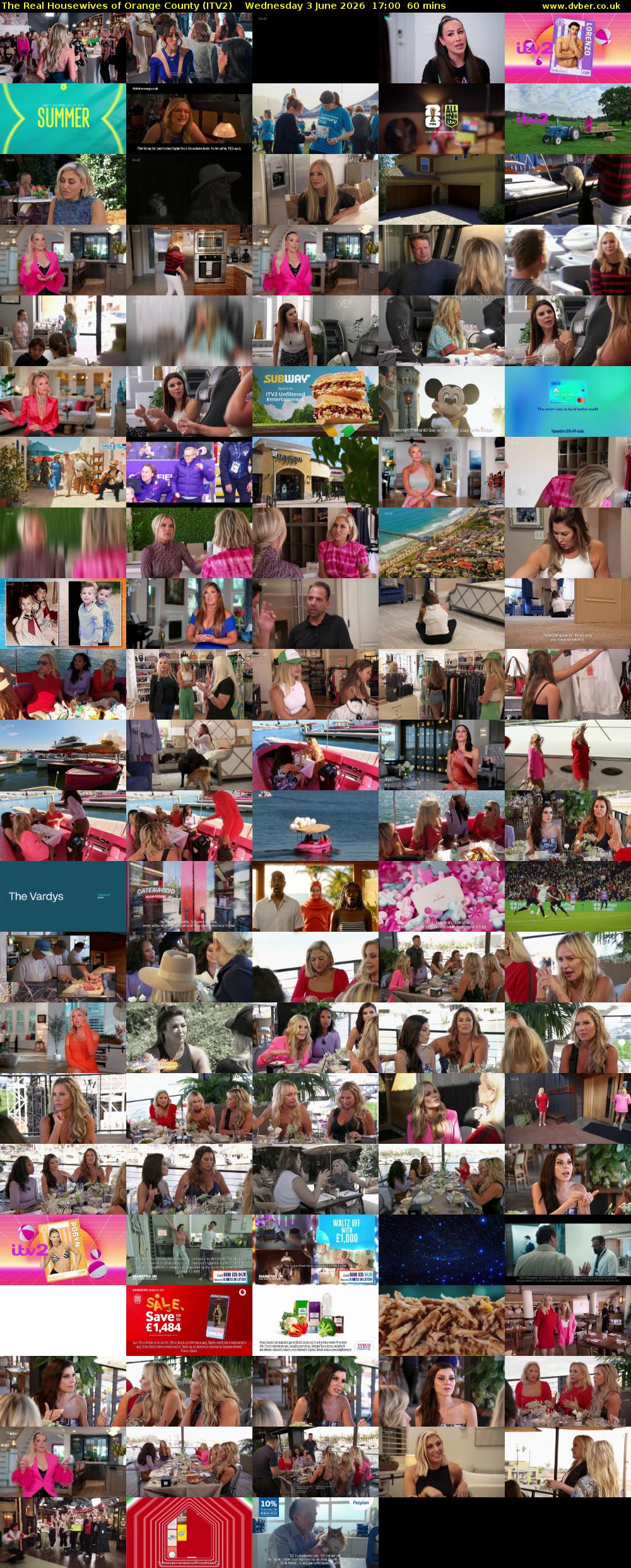 The Real Housewives of Orange County (ITV2) Wednesday 3 June 2026 17:00 - 18:00