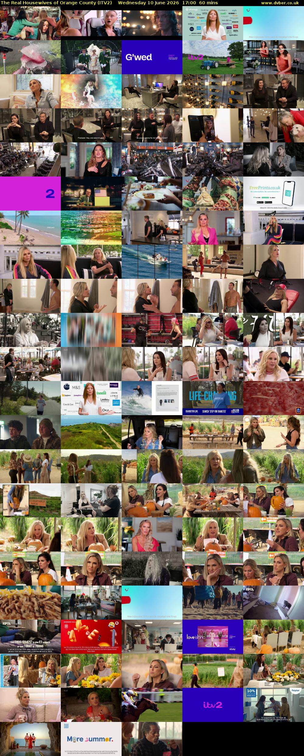 The Real Housewives of Orange County (ITV2) Wednesday 10 June 2026 17:00 - 18:00