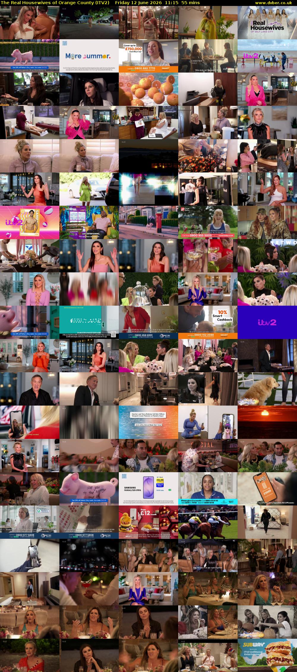 The Real Housewives of Orange County (ITV2) Friday 12 June 2026 11:15 - 12:10