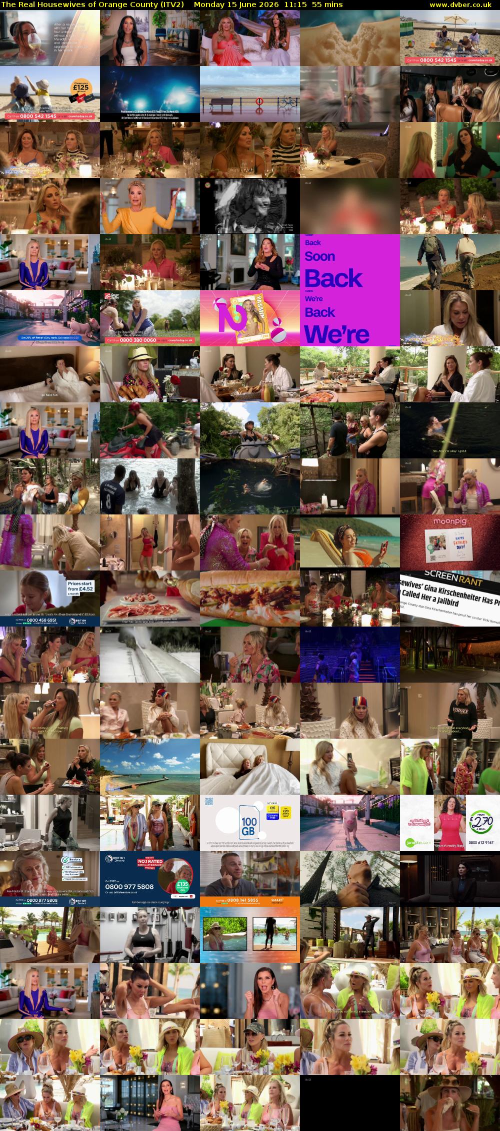 The Real Housewives of Orange County (ITV2) Monday 15 June 2026 11:15 - 12:10