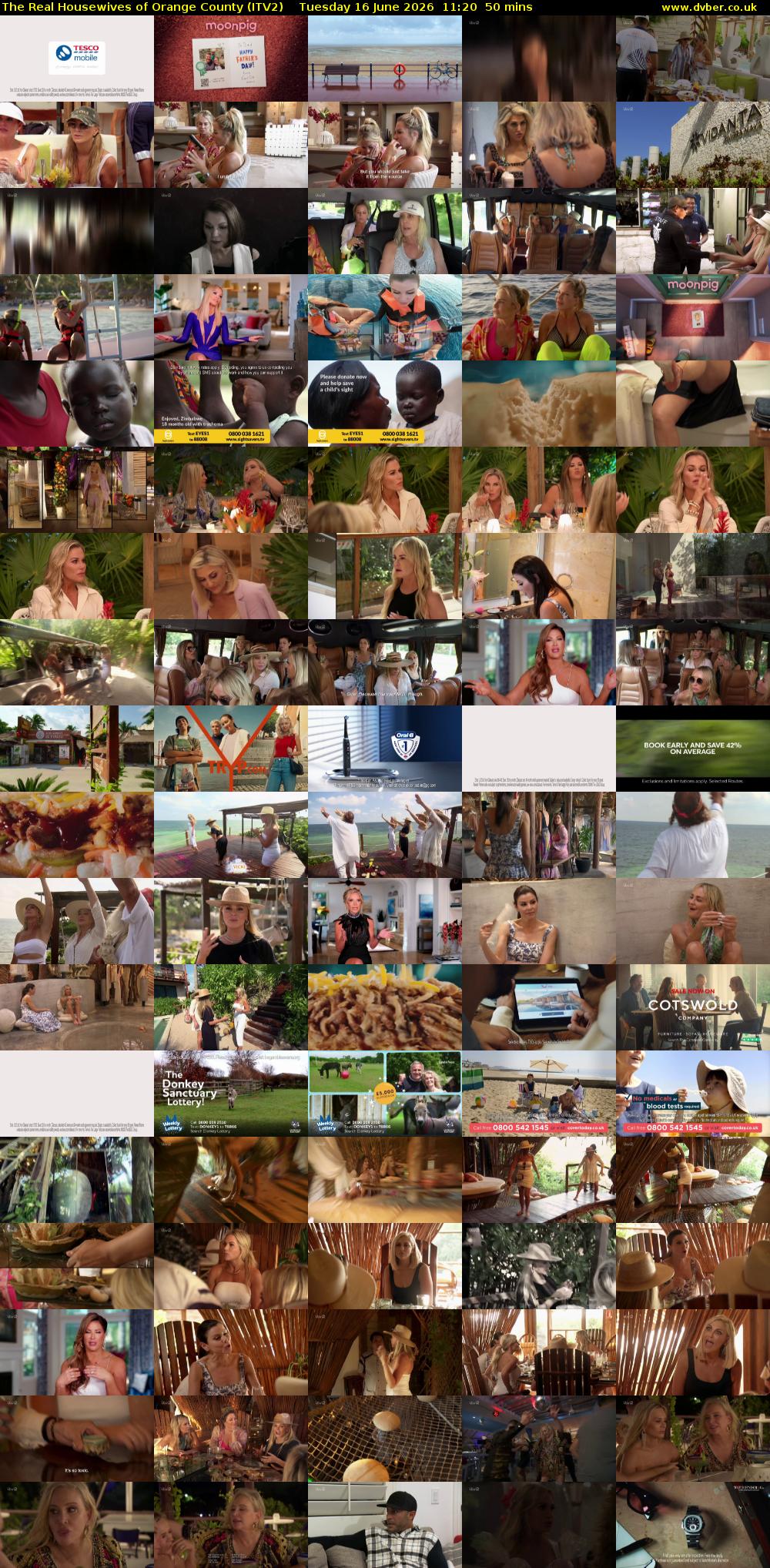 The Real Housewives of Orange County (ITV2) Tuesday 16 June 2026 11:20 - 12:10