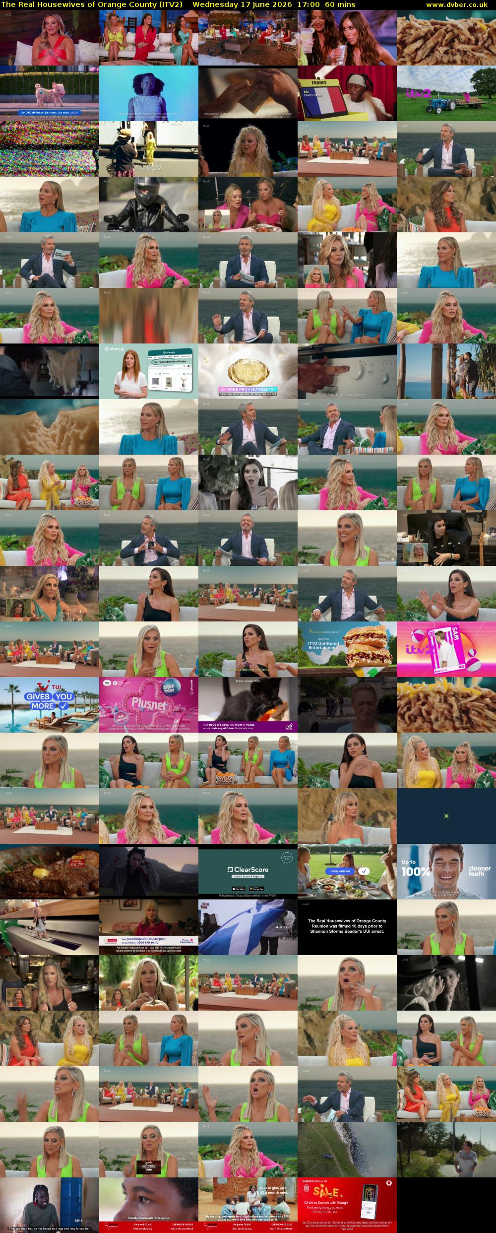 The Real Housewives of Orange County (ITV2) Wednesday 17 June 2026 17:00 - 18:00