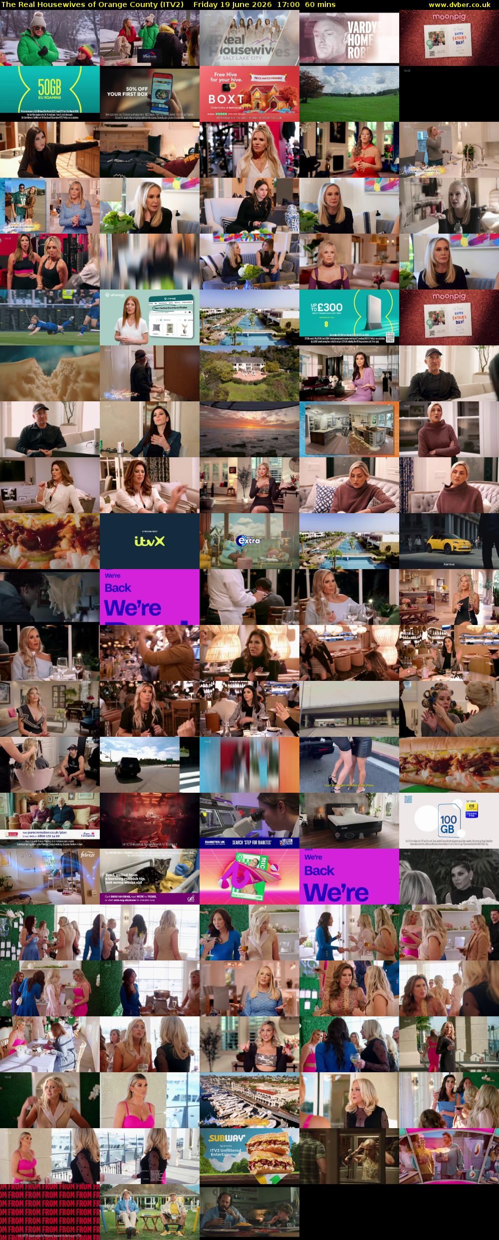 The Real Housewives of Orange County (ITV2) Friday 19 June 2026 17:00 - 18:00