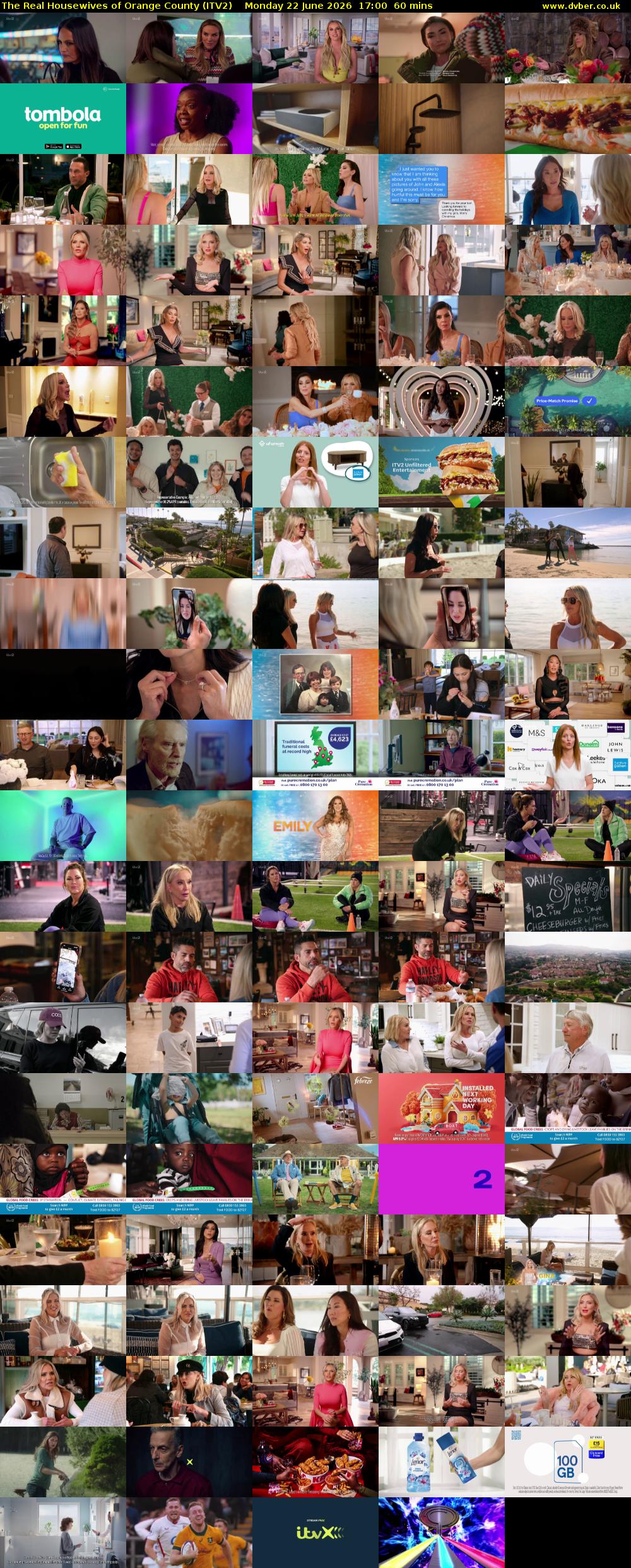 The Real Housewives of Orange County (ITV2) Monday 22 June 2026 17:00 - 18:00